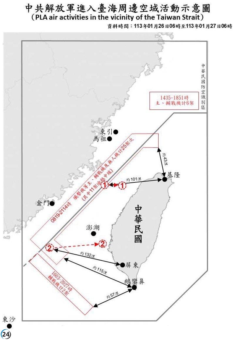 Taiwán pone en alerta: sorprenden a China con 33 cazas y seis buques en sus proximidades