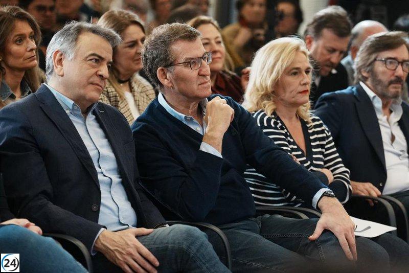 Núñez Feijóo promete elevar al País Vasco con Javier de Andrés.