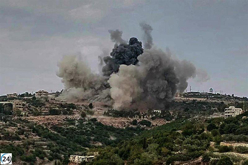 Ataque de Israel a objetivo de Hezbolá en represalia por el lanzamiento de cohetes.