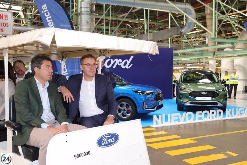 Mazón aplaude la decisión de Ford de producir un nuevo modelo en Almussafes, destacando su impacto positivo en la industria automotriz local.