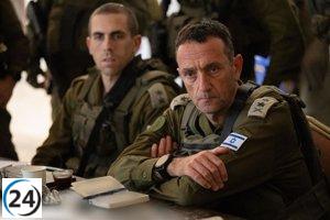 Israel responderá al ataque de Irán, asegura el jefe del Estado Mayor de las Fuerzas Armadas.
