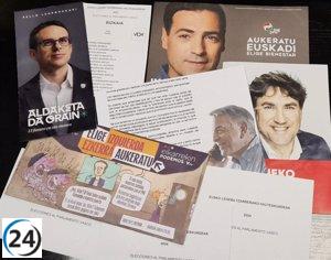 Líderes políticos de diferentes partidos participarán en el cierre de campaña en el País Vasco.