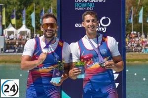 Aleix García y Rodrigo Conde consiguen medalla de plata en el Campeonato Europeo de Remo.