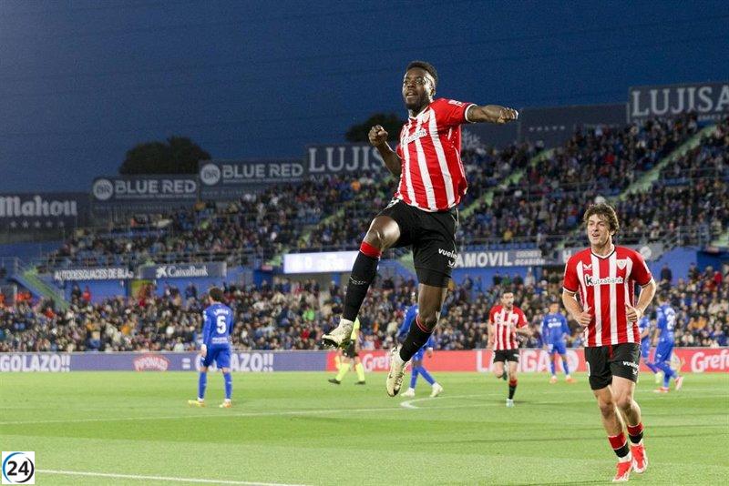 El Athletic vence en un partido aguerrido en Getafe y avanza hacia el cuarto puesto.