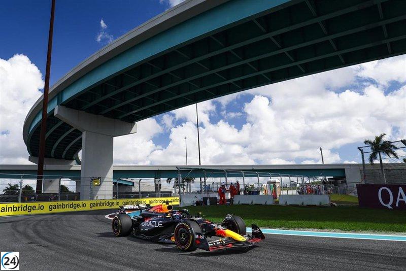 Verstappen lidera rumbo al sprint en Miami a pesar de errores cometidos