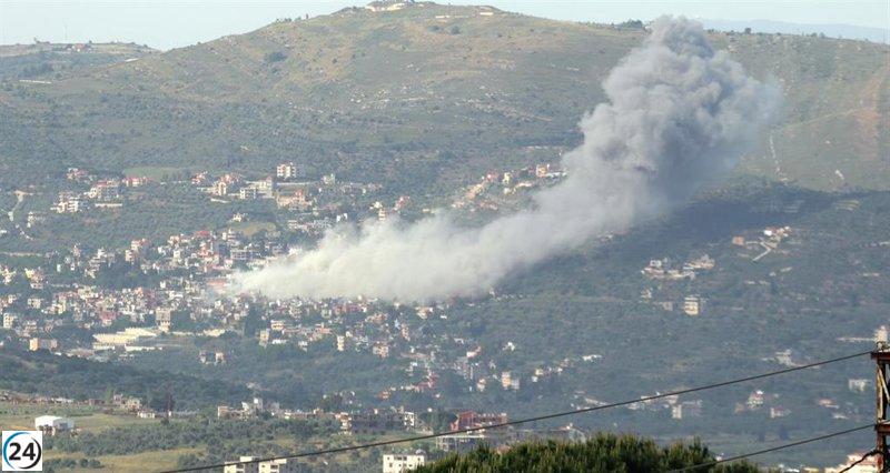 Ataque de Israel contra blancos militares de Hezbolá en el sur de Líbano.