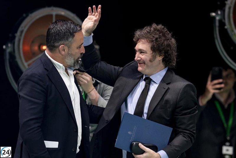 Abascal y Milei unidos en la entrega de premios del Instituto Juan de Mariana