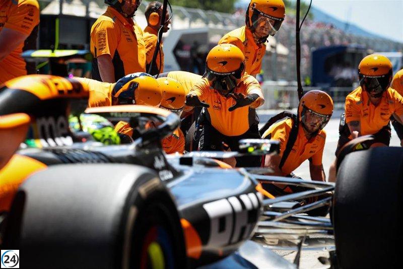 McLaren sufre incendio en Montmeló durante el Gran Premio de España.