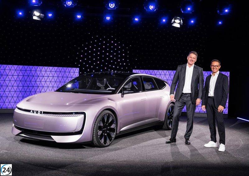 Audi presenta su nueva identidad con el lanzamiento de su primer eléctrico en colaboración con SAIC en China.