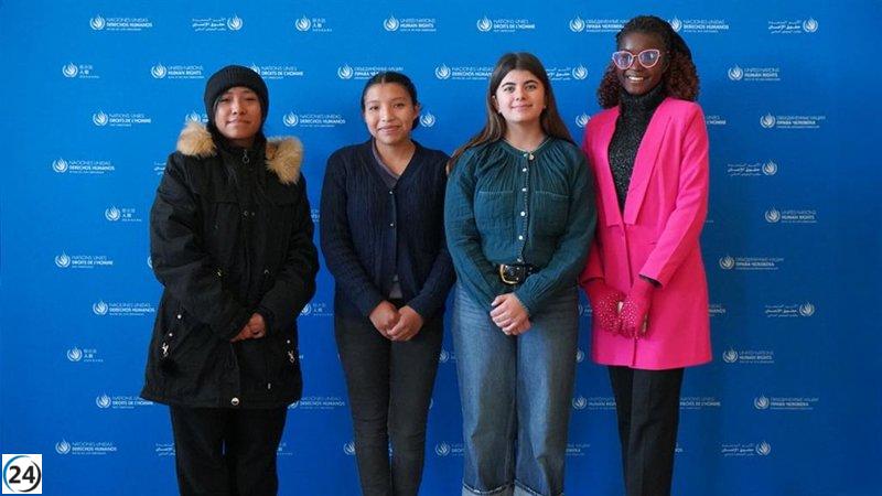 Jóvenes presentan 83,000 firmas en la ONU para salvaguardar los derechos de las niñas.