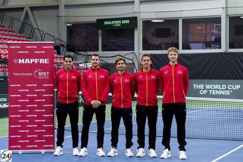 España sin su estrella se esfuerza por avanzar en la Copa Davis.