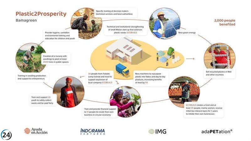 Empresas se alían para promover el reciclaje y el desarrollo sostenible en Mali.