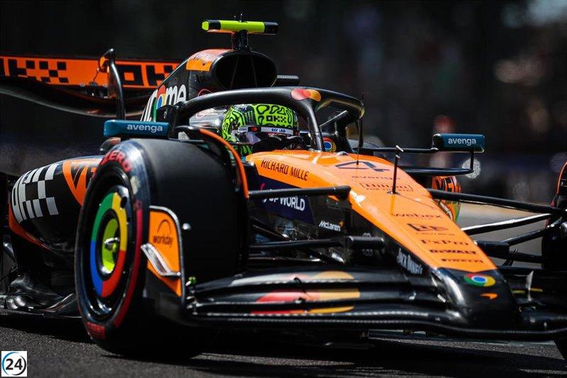 Norris marca el ritmo en los entrenamientos en Barcelona; Alonso y Sainz, fuera del 'top 10'.