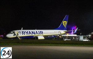 Nueve heridos en aterrizaje forzoso de Ryanair debido a tormentas en Alemania.