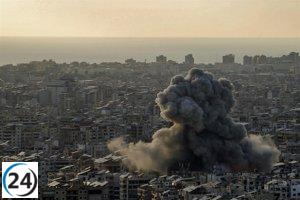Israel intensifica bombardeos en el sur de Beirut.