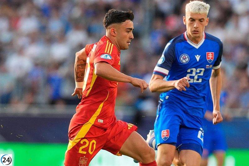 España salva el estreno en el Europeo sub-21 frente a Eslovaquia en el último momento.
