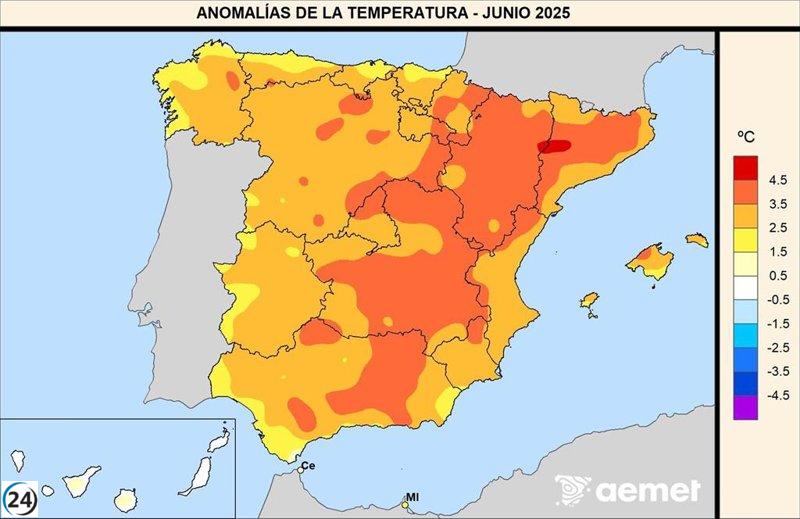 Junio marca un récord de calor en España.