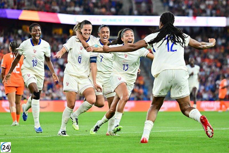 Francia supera a Países Bajos y se une a Inglaterra en los cuartos de final.