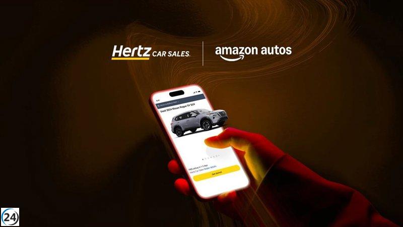 Hertz y Amazon lanzan alianza para comercializar autos usados.