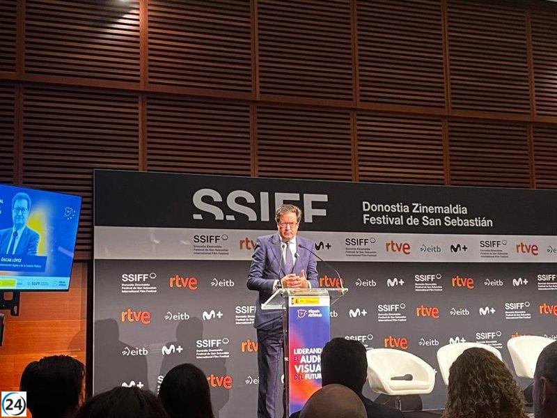 Óscar López revela una inyección de 4,9 millones de euros para impulsar la industria audiovisual.