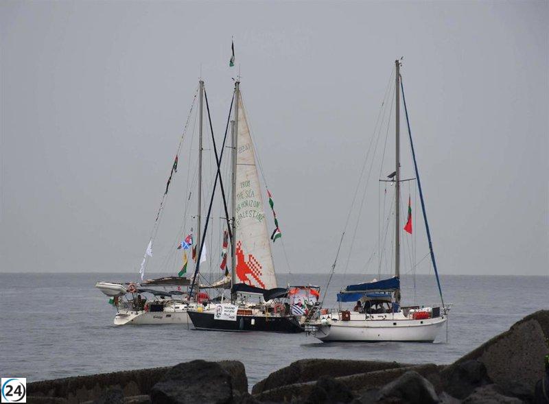 La Fuerza Armada israelí detiene una flotilla en aguas cercanas a Gaza.