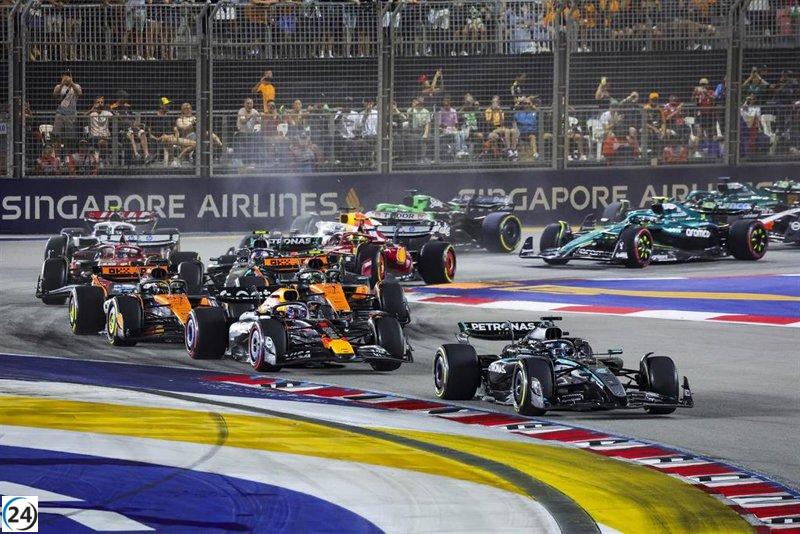 Russell brilla en Singapur mientras Verstappen reduce la distancia con McLaren.