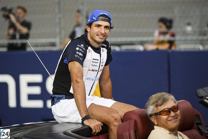 Sainz celebra por fin un resultado positivo.