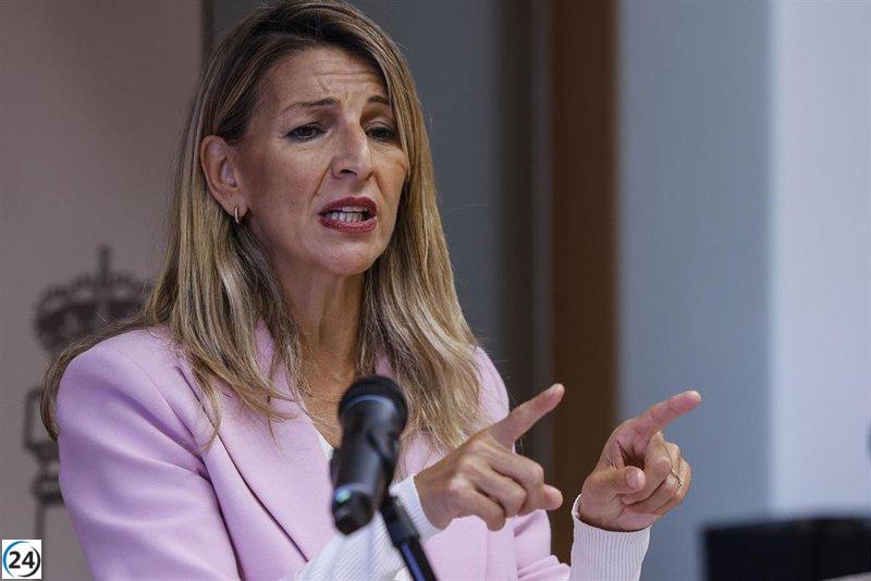 Yolanda Díaz asegura que la aprobación del embargo de armas fortalece al Gobierno y asocia al PP con genocidas.