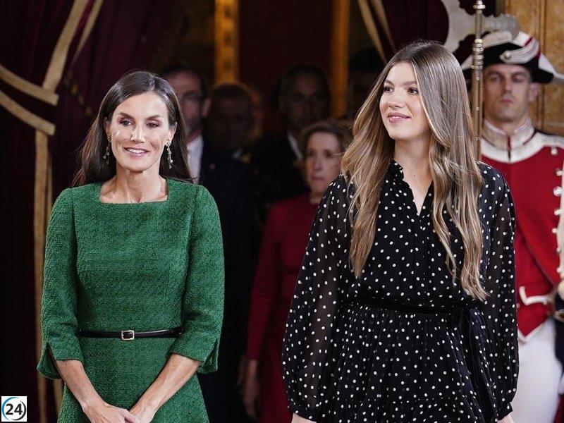 Infanta Sofía brilla en el Día de la Hispanidad con un atuendo elegante y su primer besamanos en el Palacio.