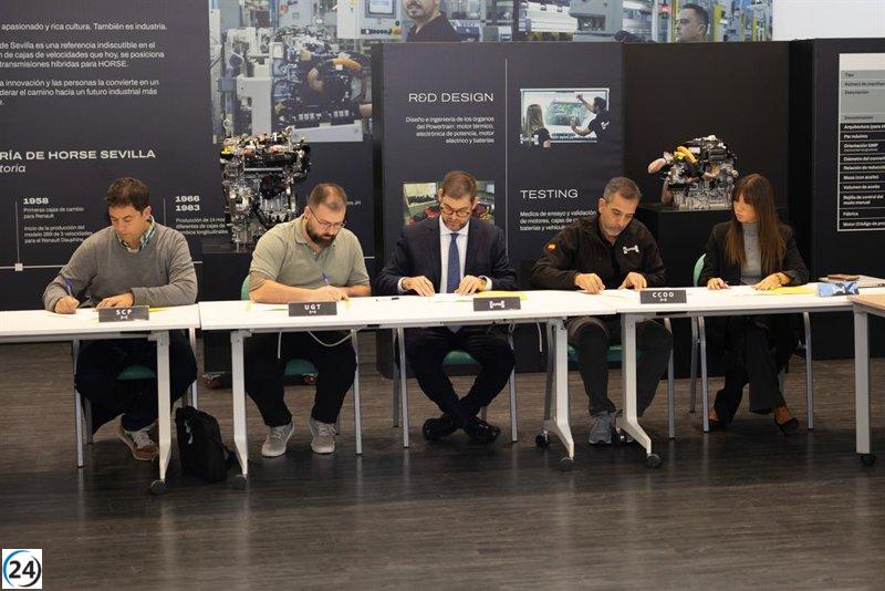 Horse y sindicatos logran un convenio inicial que la empresa considera favorable y equilibrado.