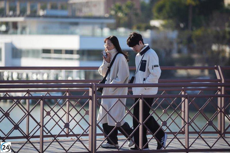 Lluvias y temperaturas en caída este lunes en Andalucía.