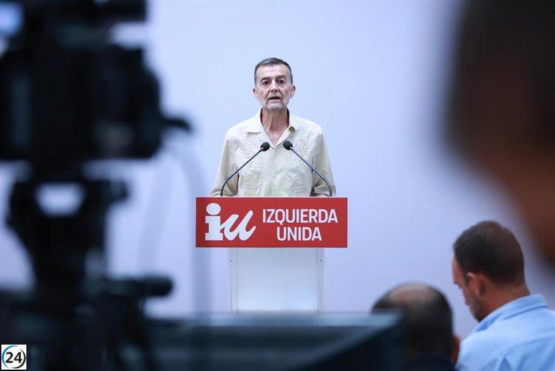 Maíllo (IU) promete una coalición unida de la izquierda para 2027.