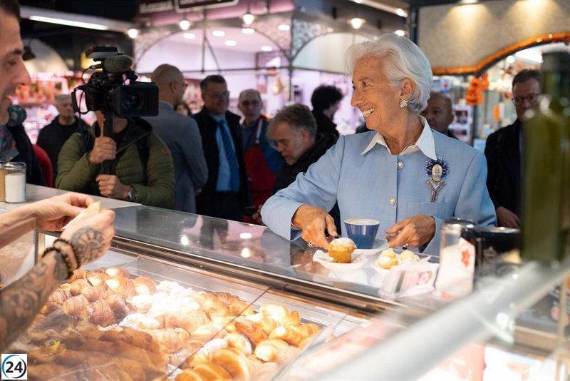 Lagarde subraya la importancia de mantener la caída de los precios alimentarios.