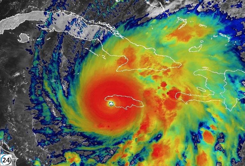 Aproximadamente 6.000 evacuados por el huracán 'Melissa' en Jamaica.