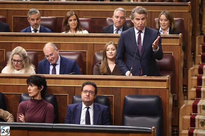 Feijóo interroga a Sánchez en el Congreso sobre su sinceridad en el Senado respecto a la corrupción.