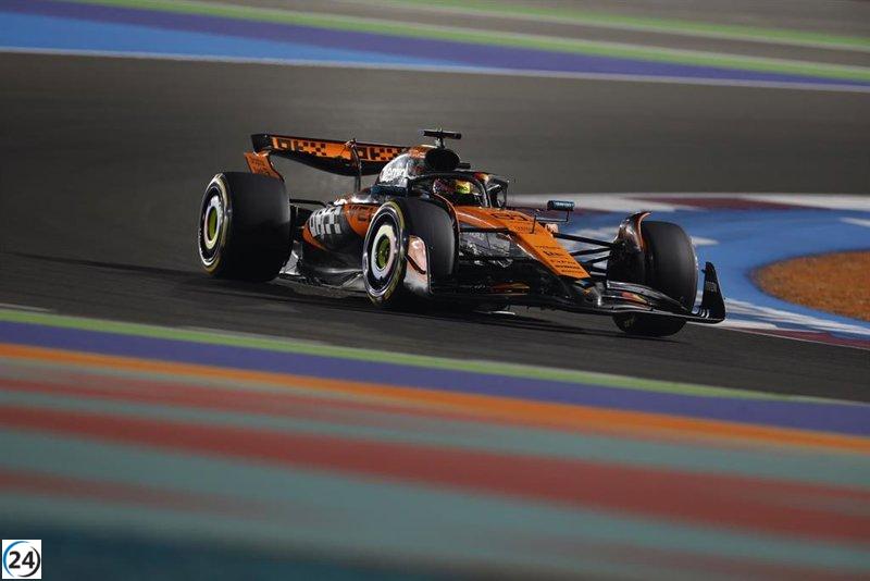 Piastri se impone en la aburrida Sprint de Catar; Verstappen avanza con dificultad.