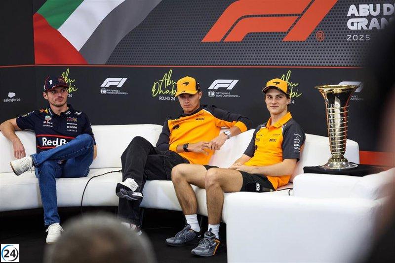 La lucha por el título se intensifica en Yas Marina: Norris, Verstappen y Piastri en busca de la gloria.