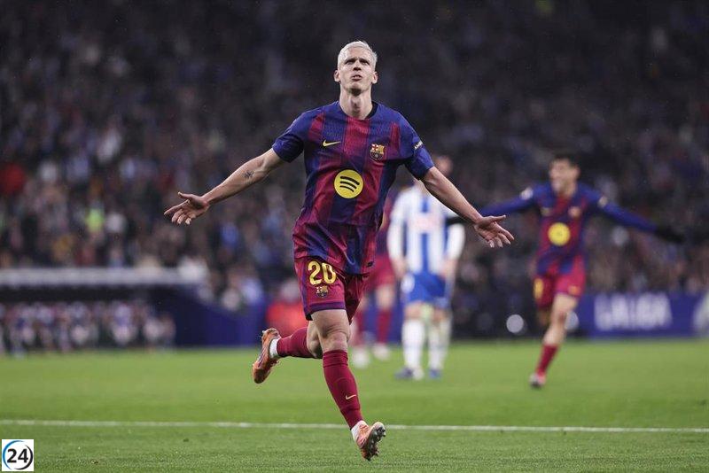 El Barça impone su autoridad en Cornellà y refuerza el liderazgo.