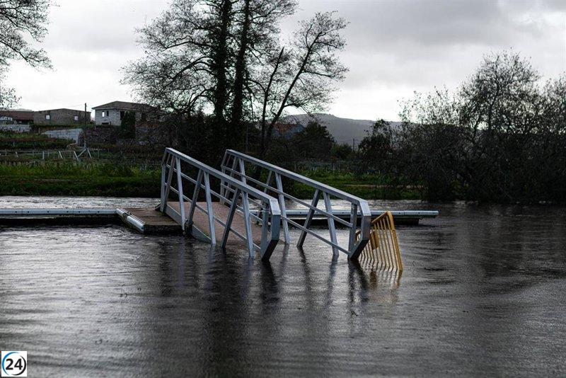 La Xunta activa el sistema de alerta por inundaciones en Pontevedra este lunes.