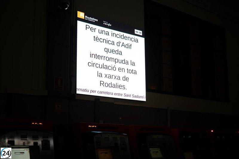 Rodalíes interrumpe el servicio nuevamente por problemas en la Estación de Francia.