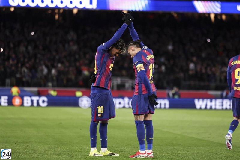 El Barça avanza a octavos tras un logrado regreso.