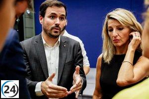 Garzón prioriza la unidad sobre la claridad de Díaz en relación a la coalición UP o Más Madrid.