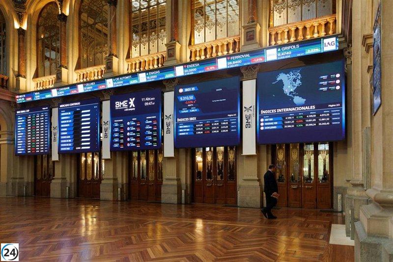 Santander arrastra al Ibex 35, que cae un 1,2% en la media sesión tras presentar malas cuentas.
