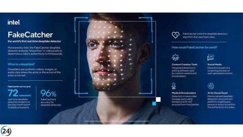 Intel lanza el detector de vídeos falsos FakeCatcher con una precisión del 96% que utiliza la tecnología de análisis de flujo sanguíneo.