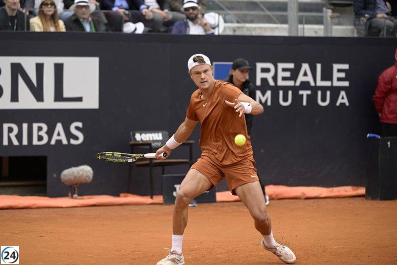 Djokovic es sorprendido por Rune en los cuartos de Roma.