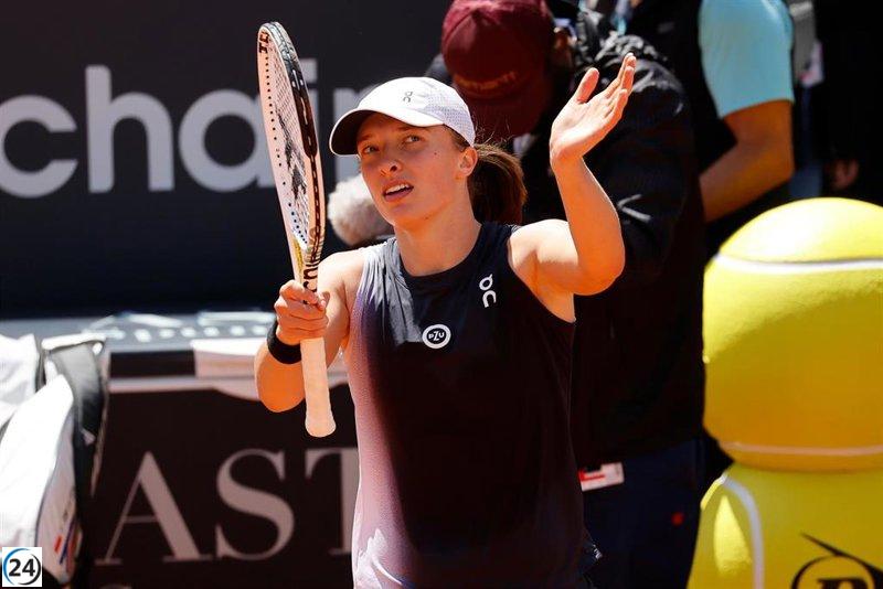 Swiatek, a pesar de lesión en muslo, confía en Roland Garros.
