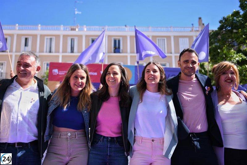 Montero y Belarra realizan campaña en cuatro comunidades.