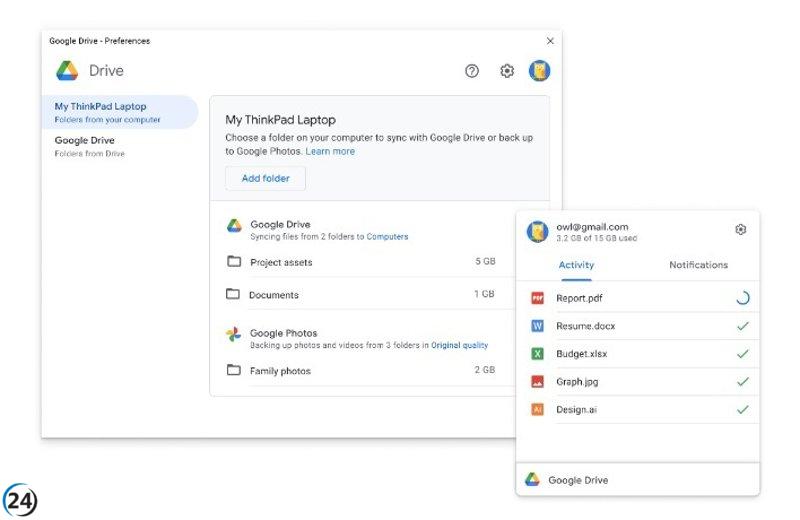 Google Drive para ordenadores dejará de estar disponible en Windows antiguos en agosto.