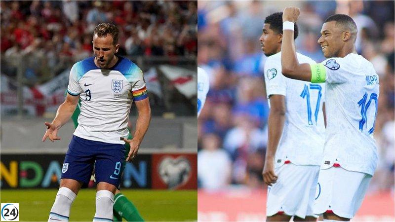 Mbappé y Kane lideran a Francia e Inglaterra hacia la EURO.