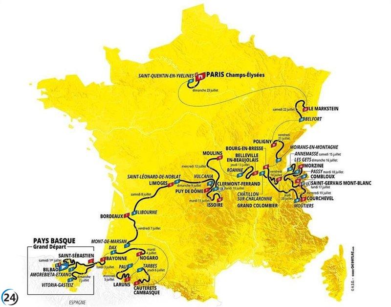 El Tour de 2023 se enfoca en la montaña con solo 22 km de etapas contrarreloj.